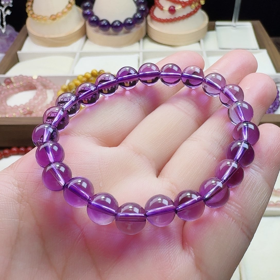 水晶手链未镶嵌紫水晶净体
