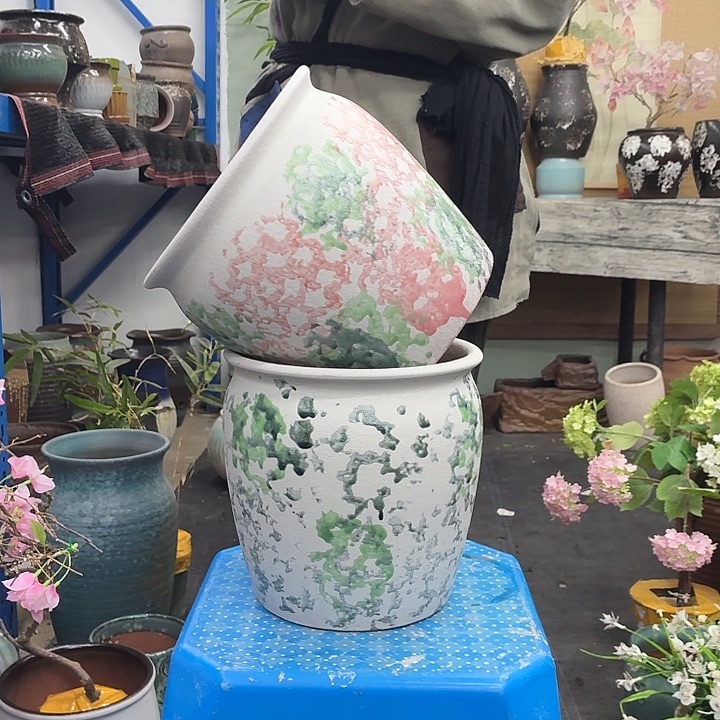 20×21 -粗陶花盆有孔-买买买