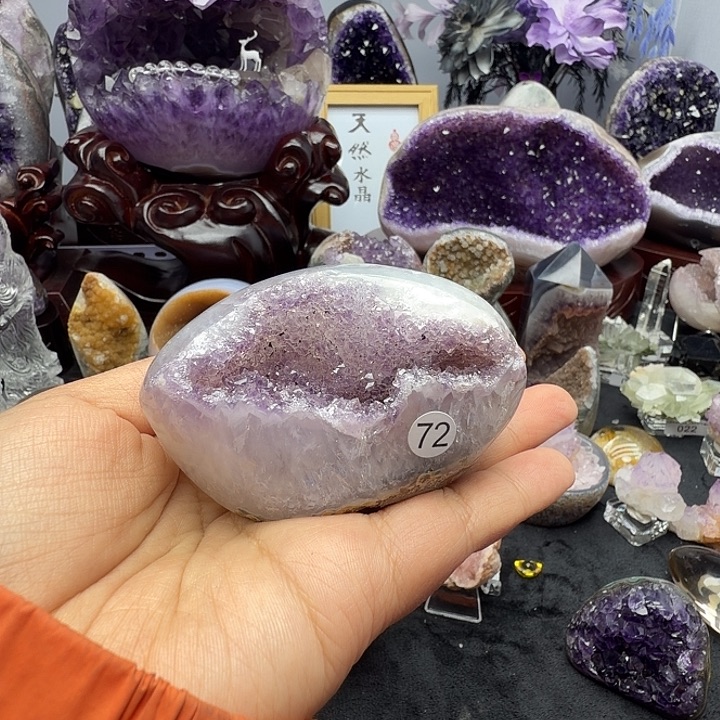 紫晶未镶嵌珠宝半成品