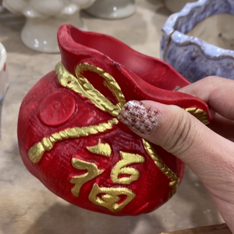 陶瓷小红色福袋1343344333
