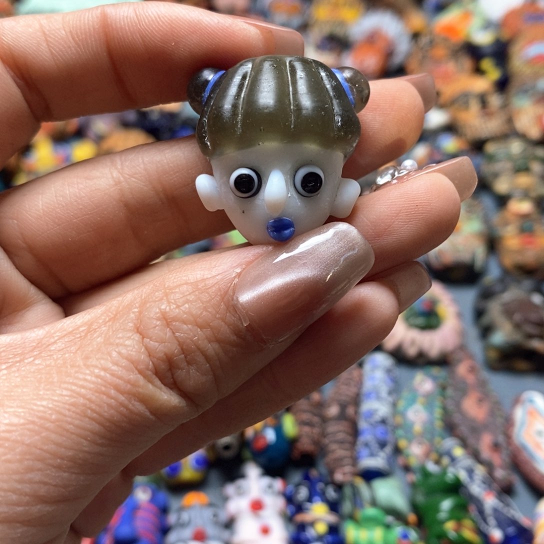 琉璃颈饰印度尼西亚丸子头