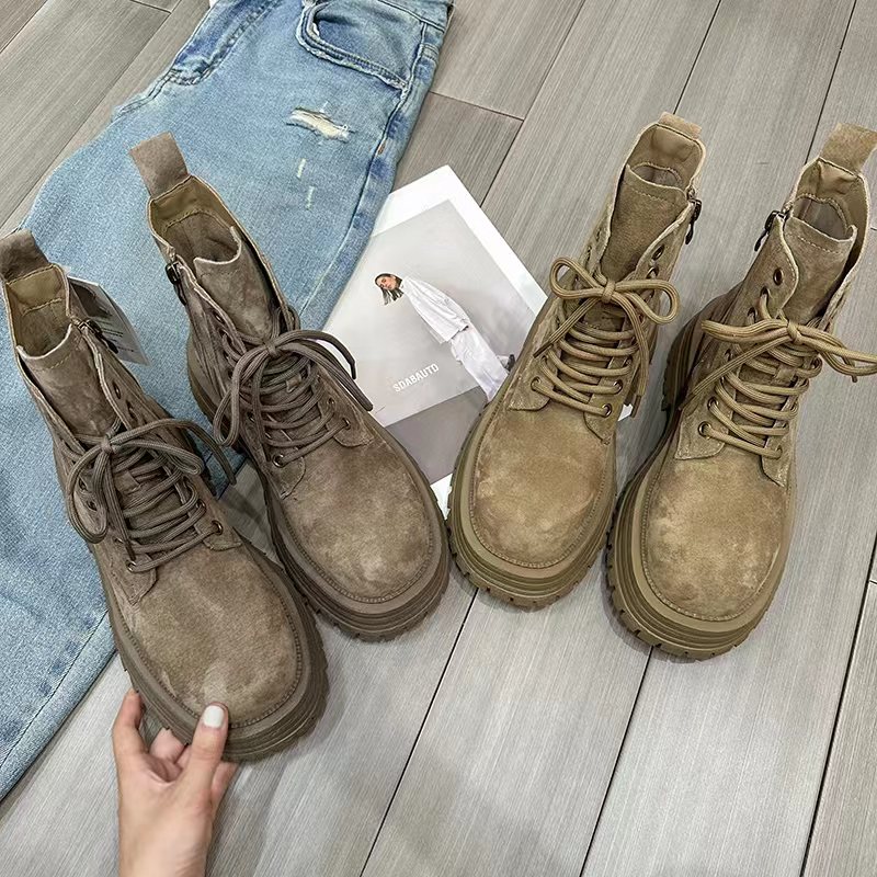 2066-3玲一一~英伦风靴子女鞋时尚百搭复古马丁靴厚底2066