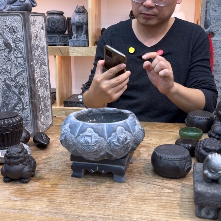 西安石晋錾石雕手工雕刻摆件