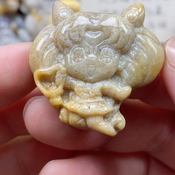 颈饰未镶嵌硅化珊瑚（珊瑚玉）