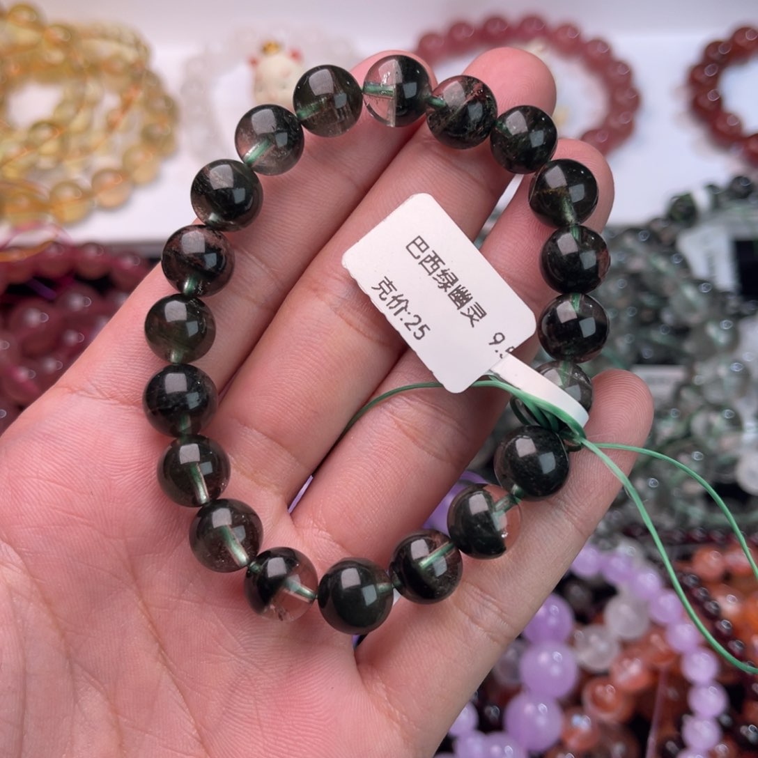 未镶嵌手链水晶绿幽灵