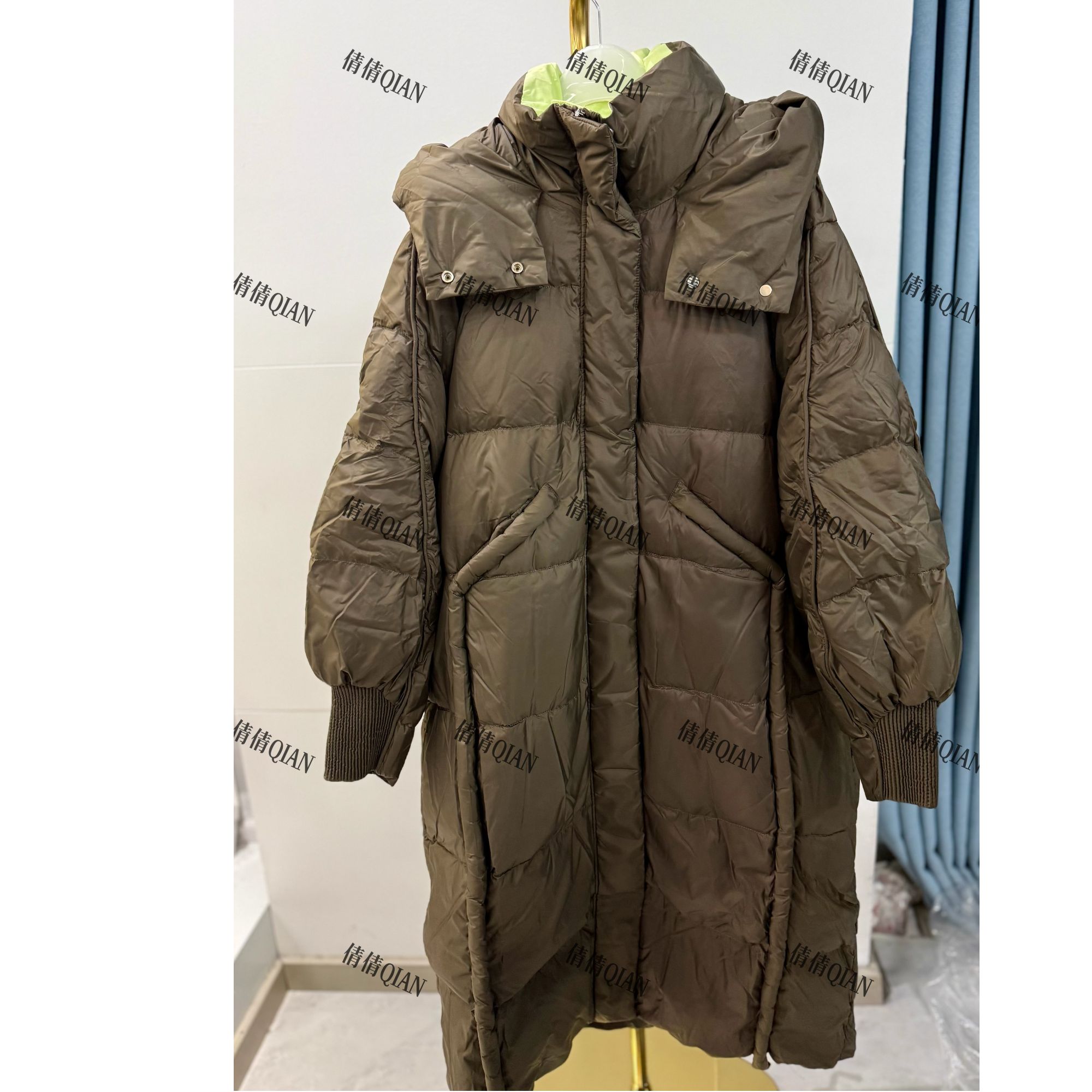 气质款中长款连帽羽绒服外套保暖（GP012-013）