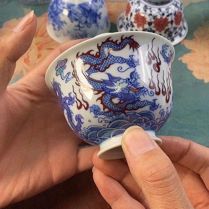 杯山**风现代景德镇全手工全手绘茶具167888