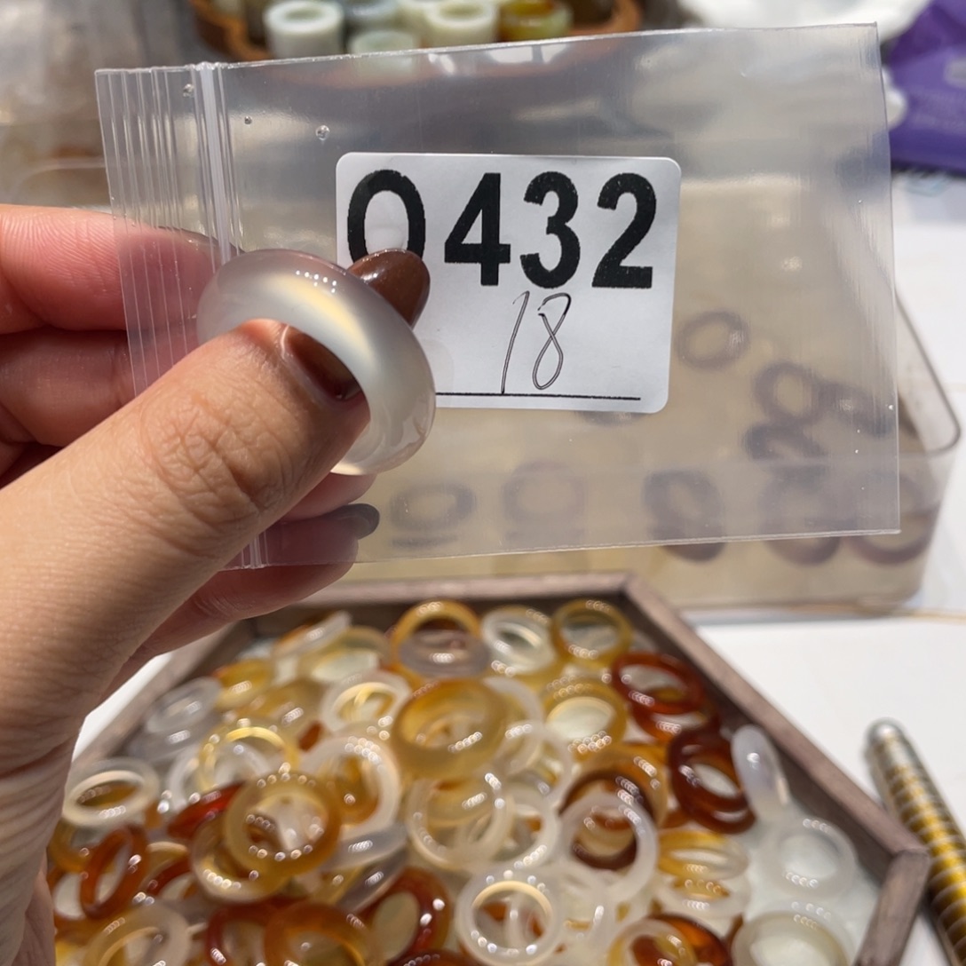 玛瑙/玉髓未镶嵌戒指432