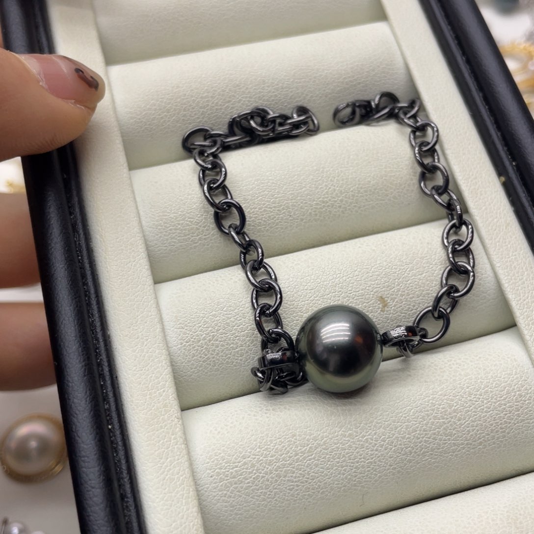 海水珍珠手链银S925镶嵌