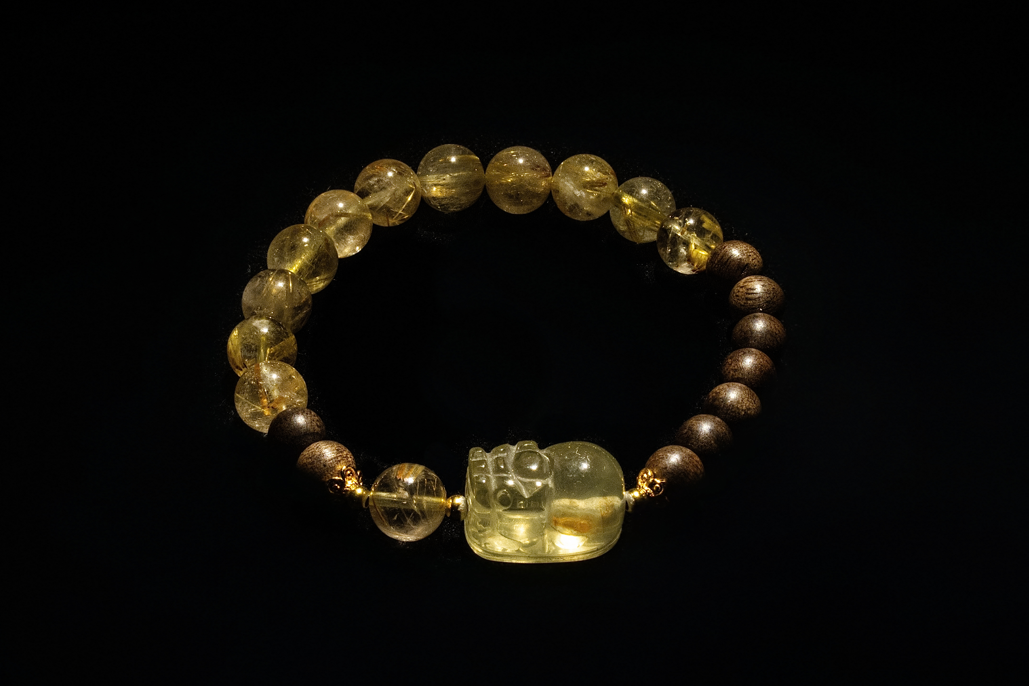 天然水晶钛晶禅意手串