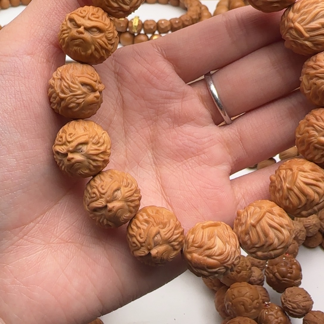 猴头核桃吊坠漏眼款歪嘴大圣（颗颗漏）