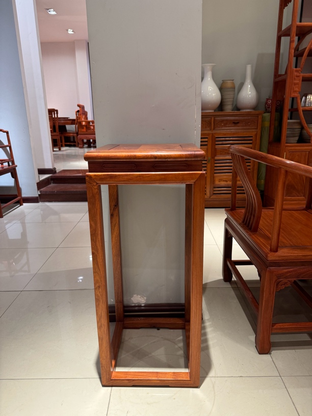 （34*34*80cm）缅花大果紫檀明式花几花架盘栽架