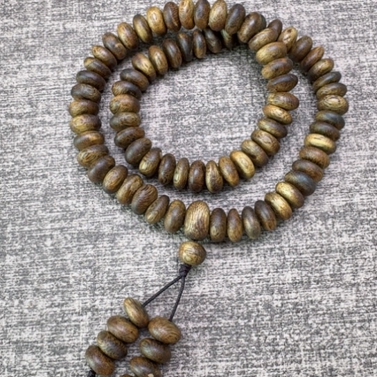 沉香手串?**玛棋楠乌身算盘珠双圈1.0/20.7