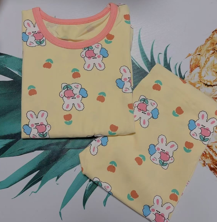 大庆仓女宝无骨莱卡家居服套装库位P6-28