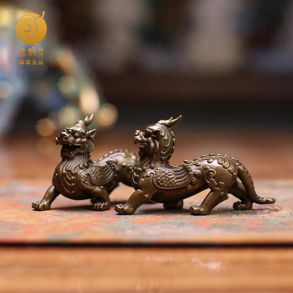 金蜗牛精致生活10#天禄貔貅独角兽黄铜铜器居家摆件礼品铜工艺品