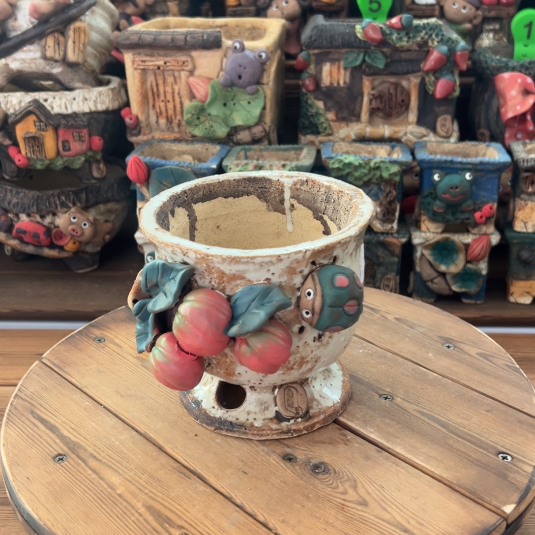 红陶嘻哈多肉花盆