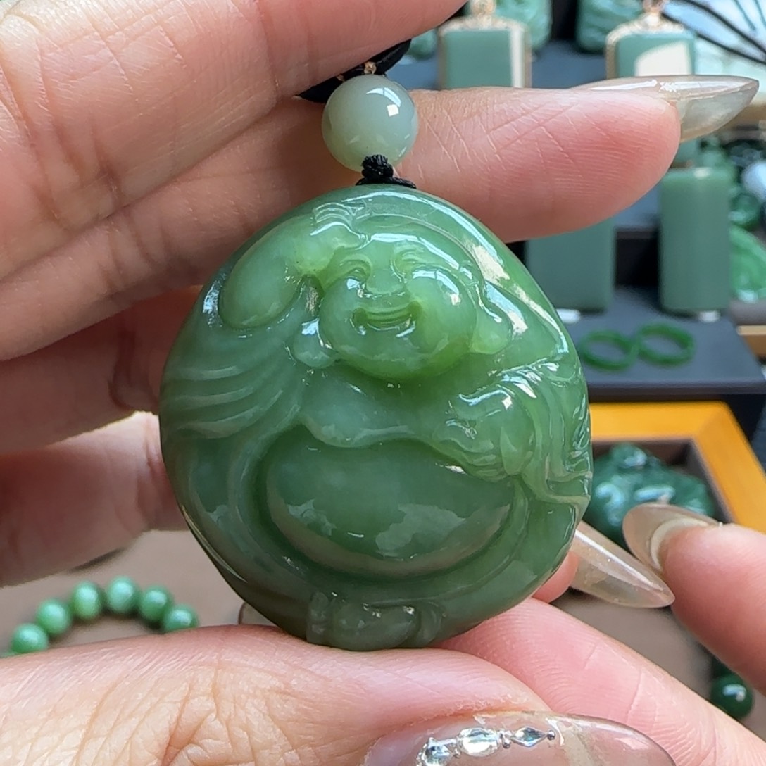 和田玉（碧玉）吊坠(不含链)未镶嵌