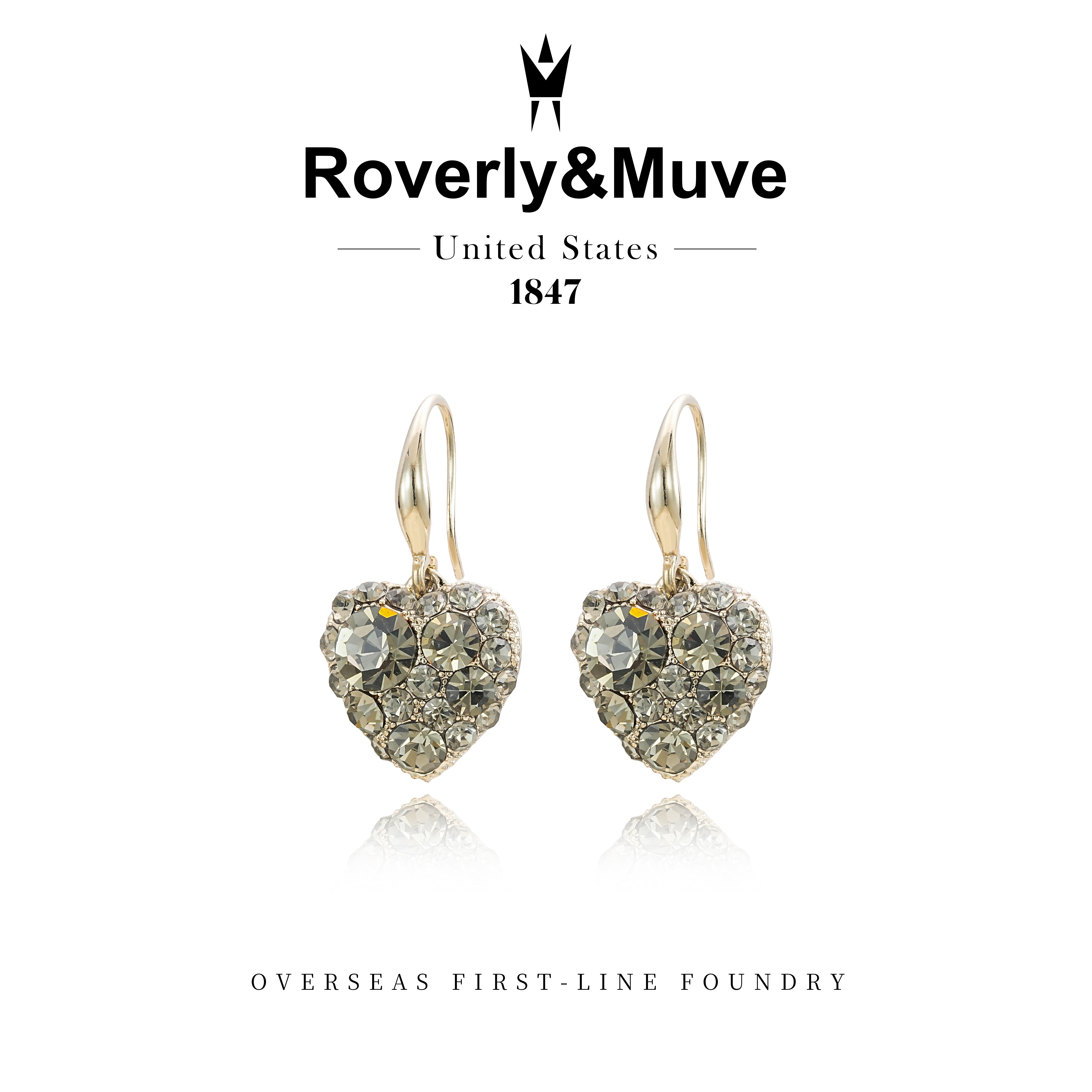 Roverly&Muve★设计师款咖啡金色耳坠 G1003