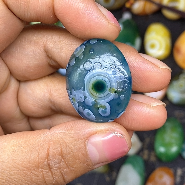 花眼玛瑙奇石饰品无孔