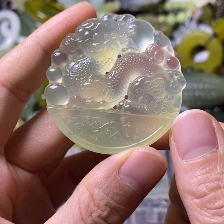 岫玉岫玉挂件未镶嵌茉**园