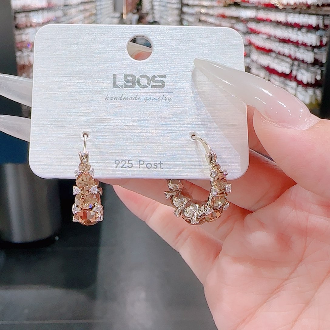 锆石铜合金925银耳环