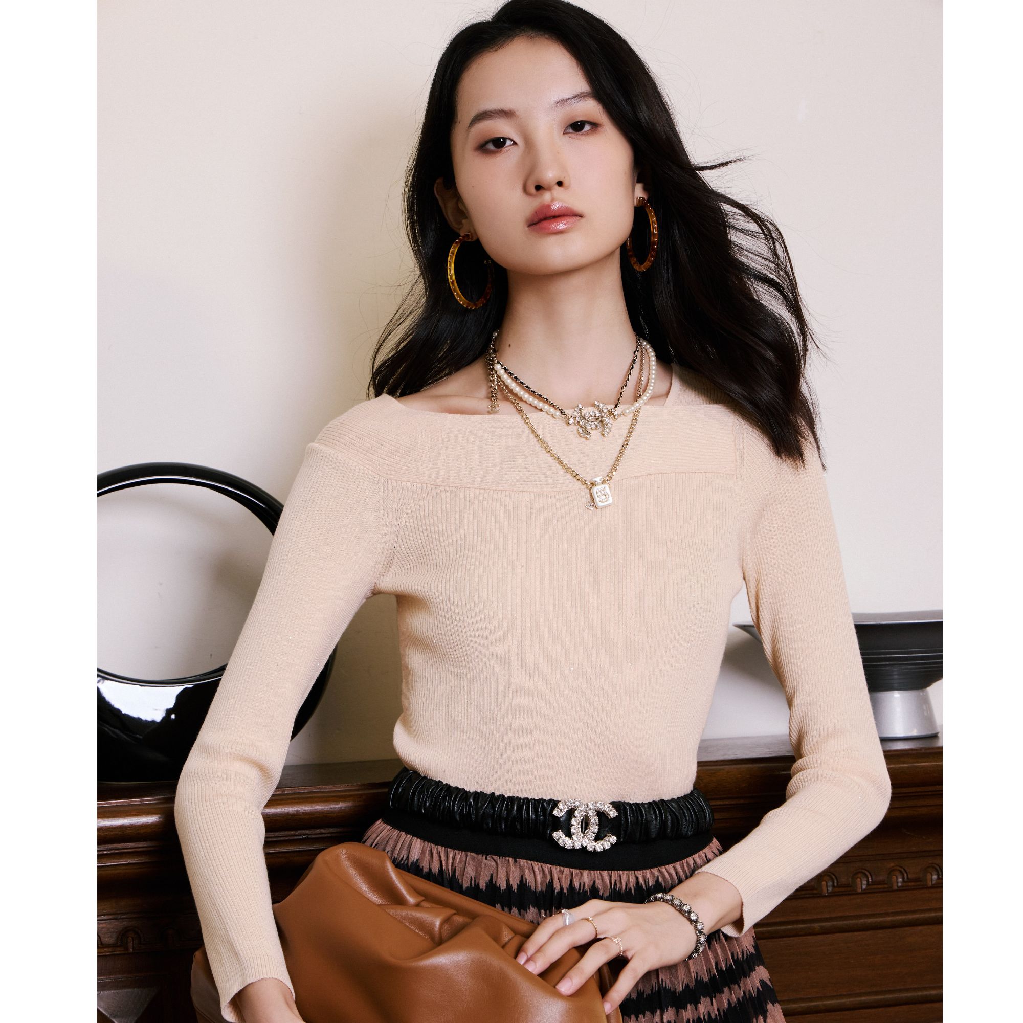 【小余专属】春季毛衫长袖时尚百搭修身毛针织衫CW0241333756