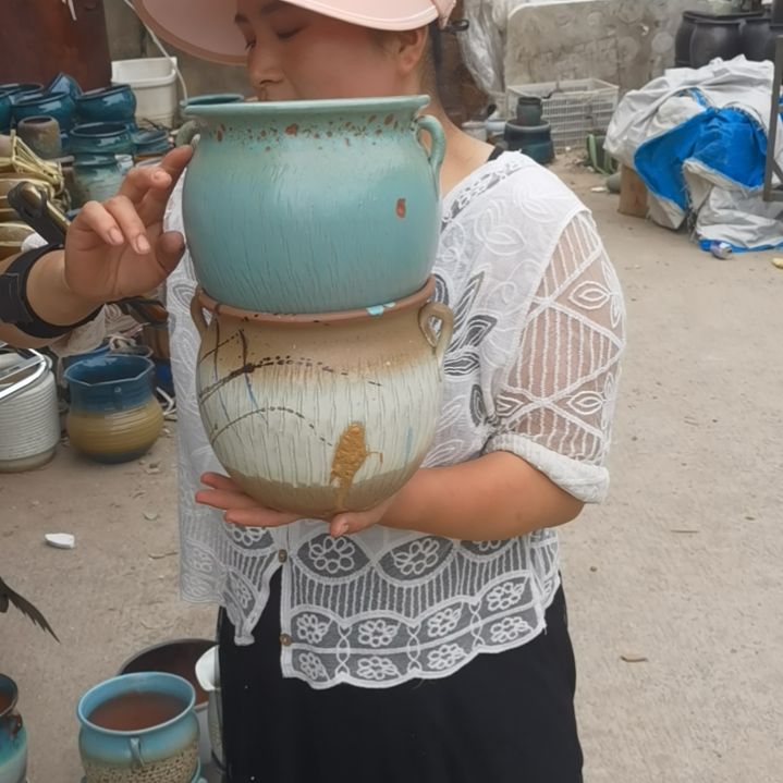 口18高18瑕疵两个盆子