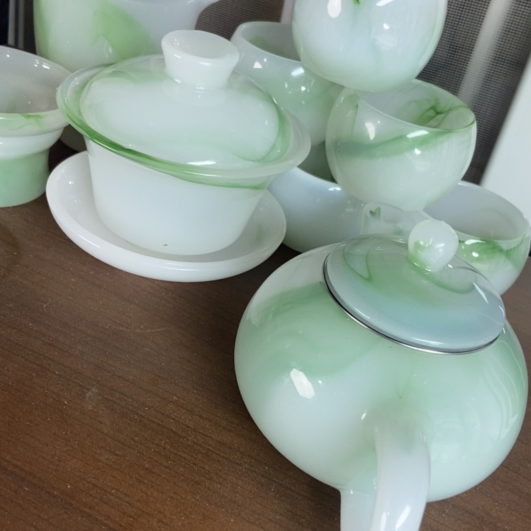 不***气陶瓷飘绿十件套飘绿