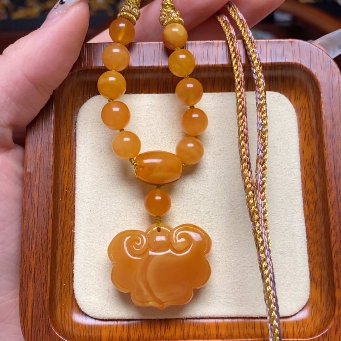 【闪购商品】蜜蜡颈饰未镶嵌项链