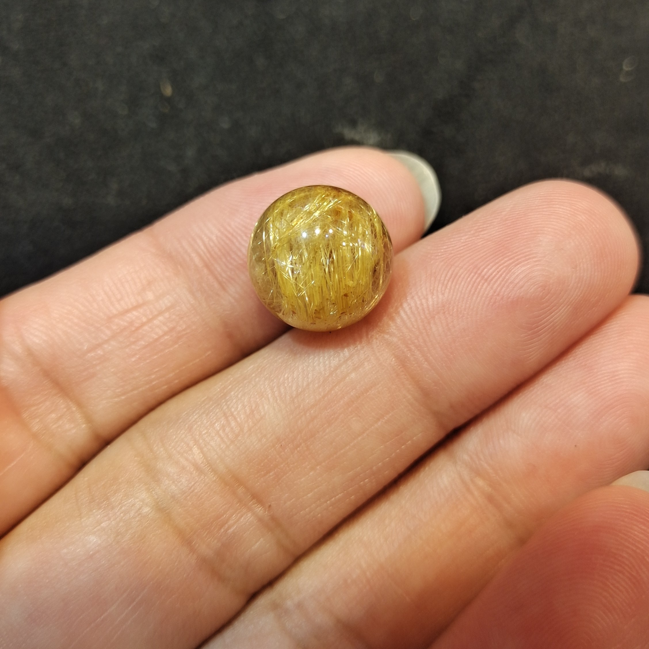 天然金发晶单珠12.3