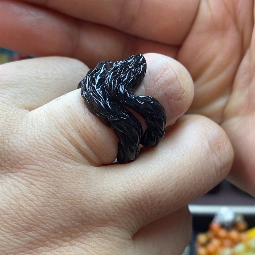 【闪购商品】蛇纹石玉戒指未镶嵌