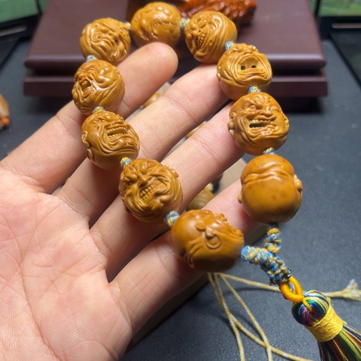 手串/手链橄榄核橄榄核雕四代恶僧微花