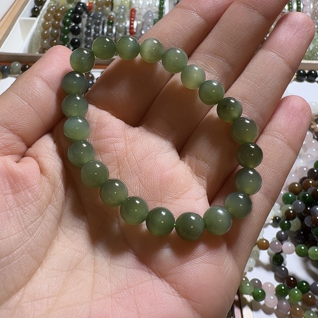 和田玉未镶嵌手链