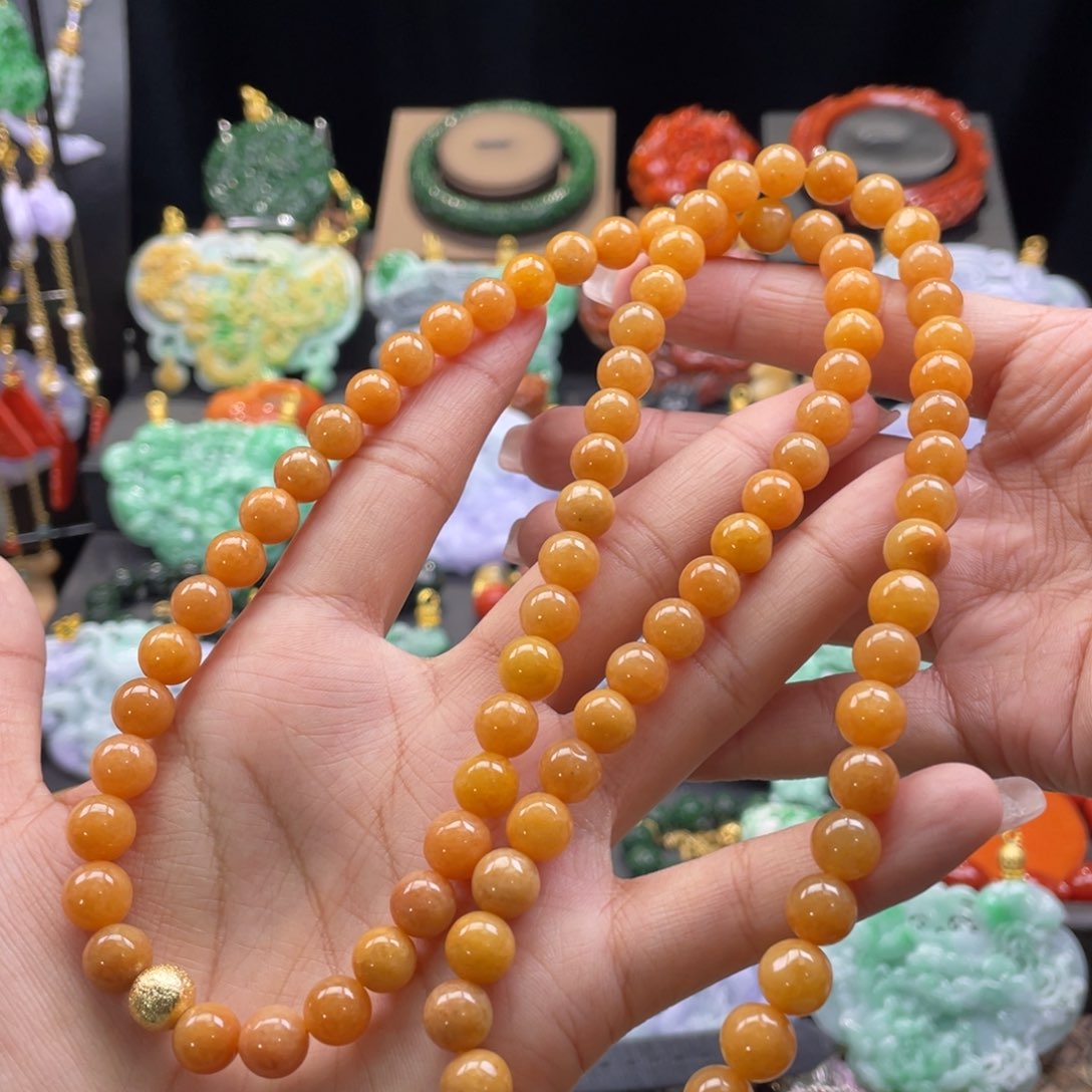 翡翠颈饰未镶嵌代编织