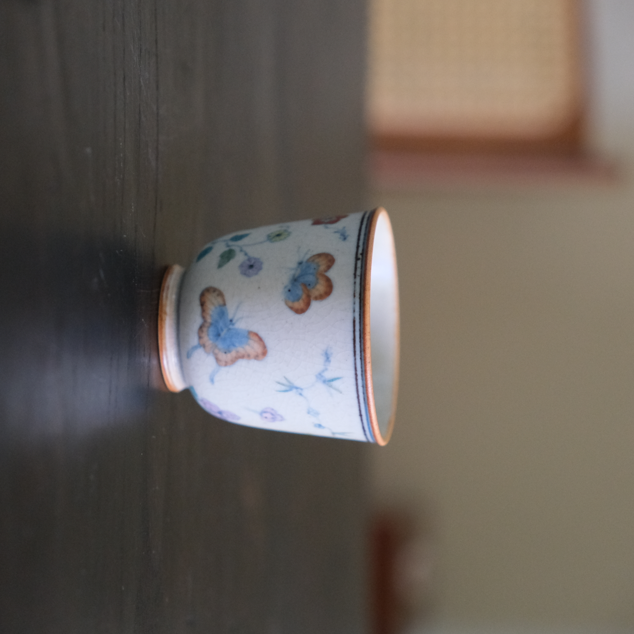 【半闲】朴云堂 | 斗彩蝴蝶手握杯