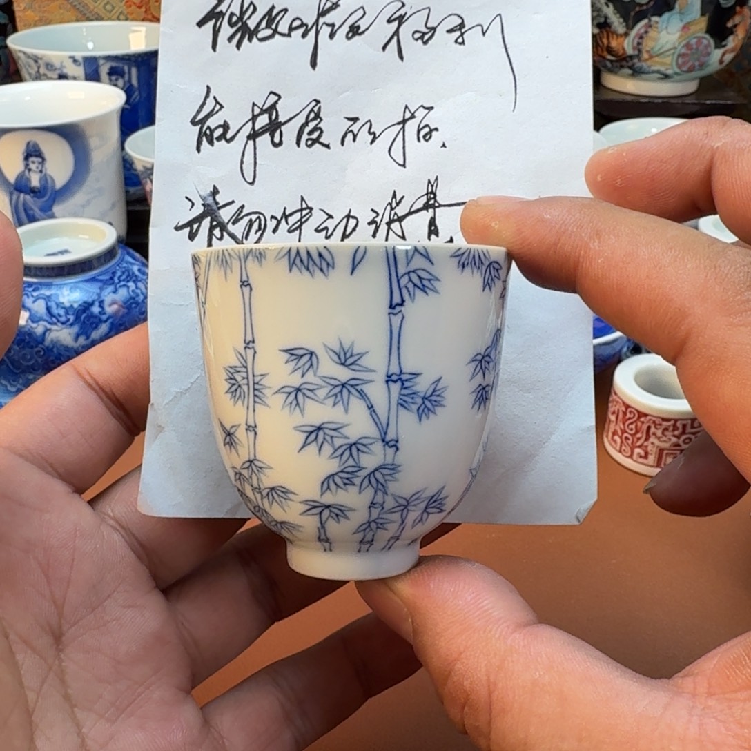 杯子陶景德镇全手工手绘陶瓷