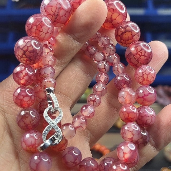 玛瑙未镶嵌项链T20龙凤血