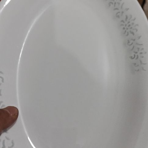 瓷玲珑青色12寸鱼盘一个微瑕疵