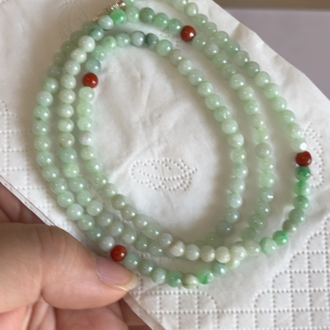 翡翠未镶嵌手链4.9