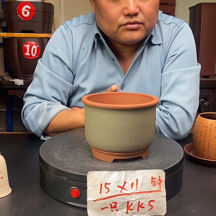 紫砂花盆货号一只K5