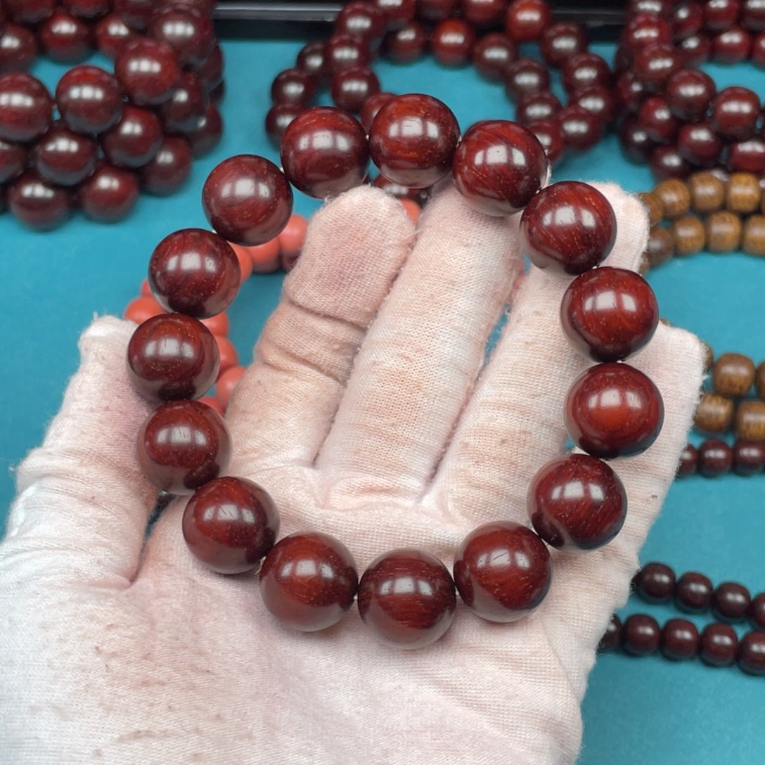 小叶紫檀手串/手链印度小叶紫檀泥料鱼鳞