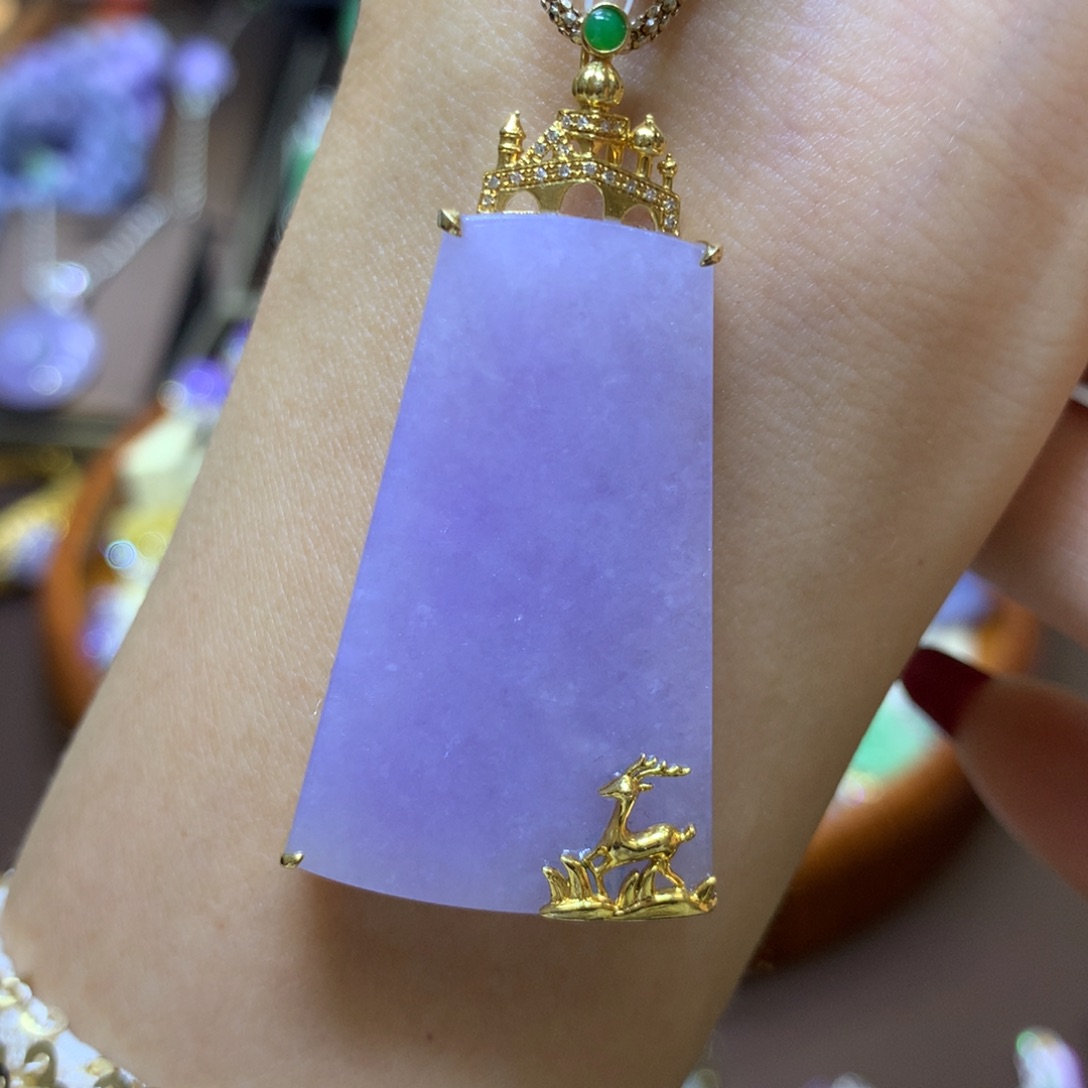 【闪购商品】翡翠颈饰18K金镶嵌翡翠