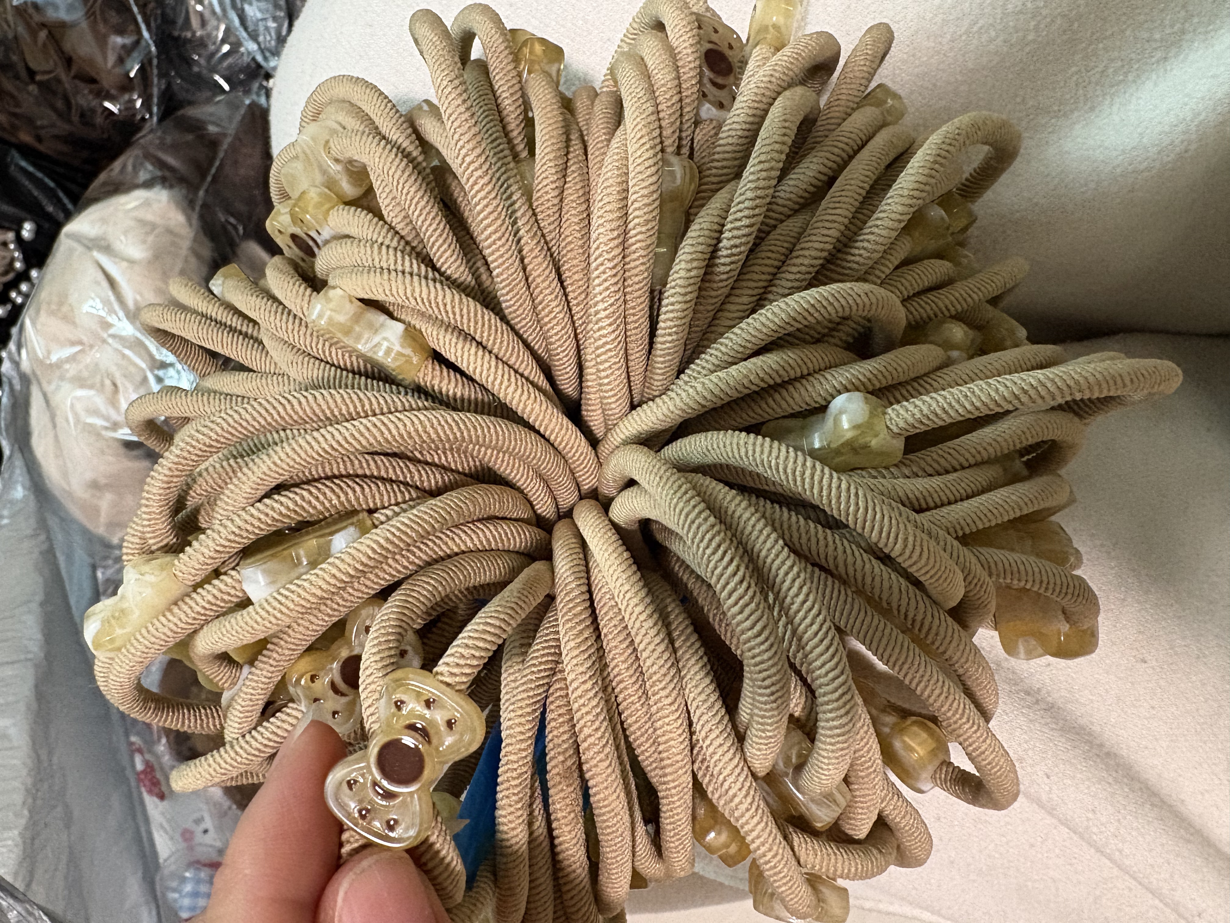 2025新款发圈女高级感头绳高弹力气质高马尾扎头发绳橡皮筋