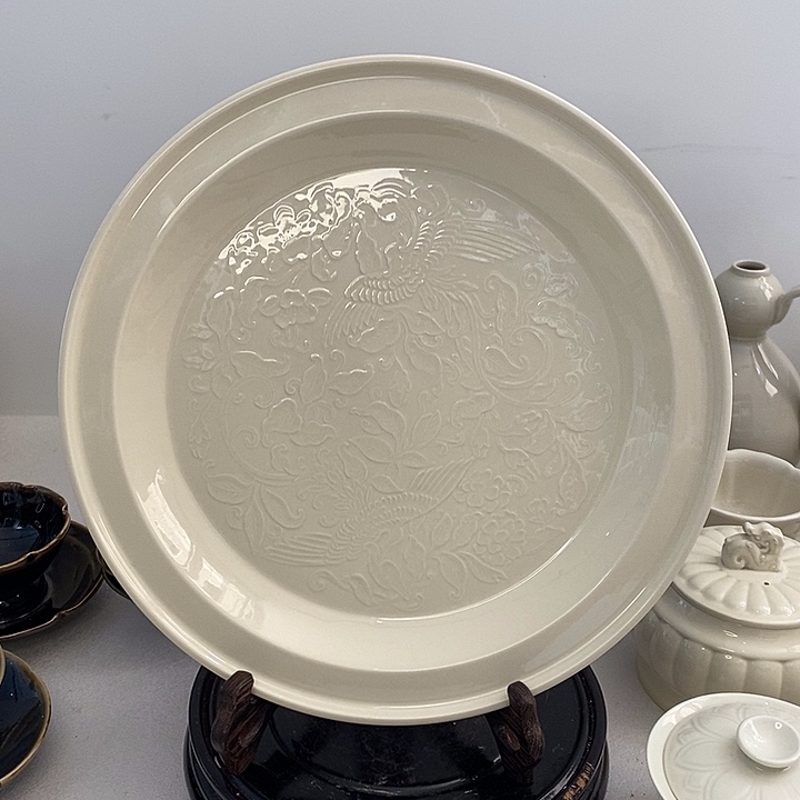 定瓷大凤盘2级品1320高温