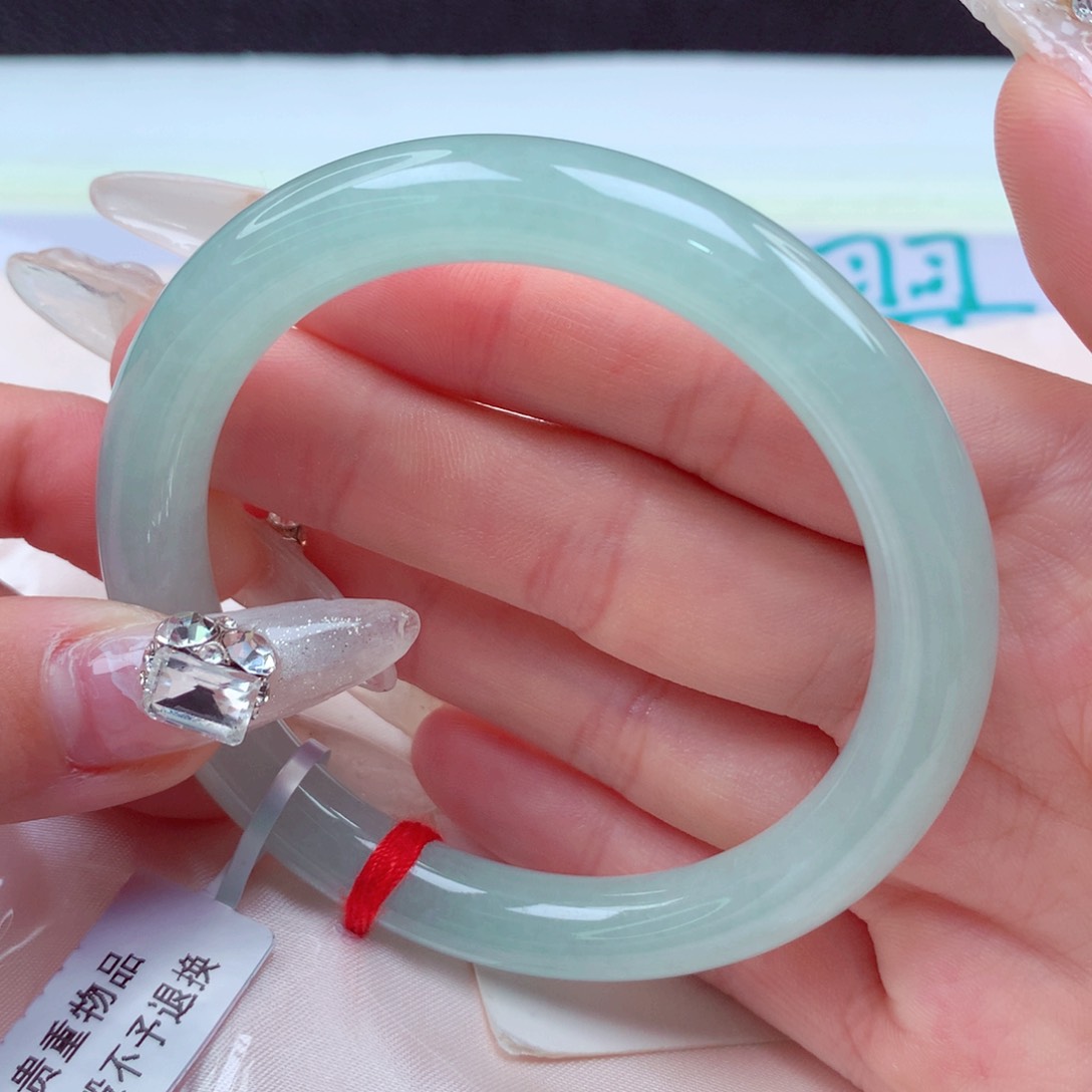 翡翠手镯未镶嵌天然缅甸翡翠A货手镯 26号