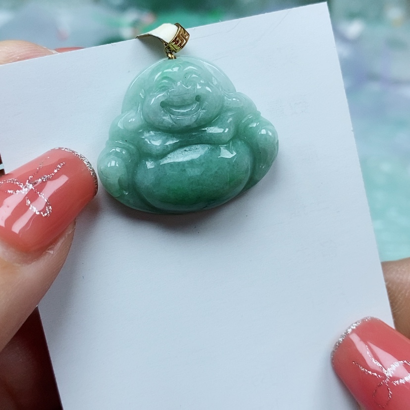 【闪购商品】翡翠颈饰未镶嵌天然翡翠A货佛公