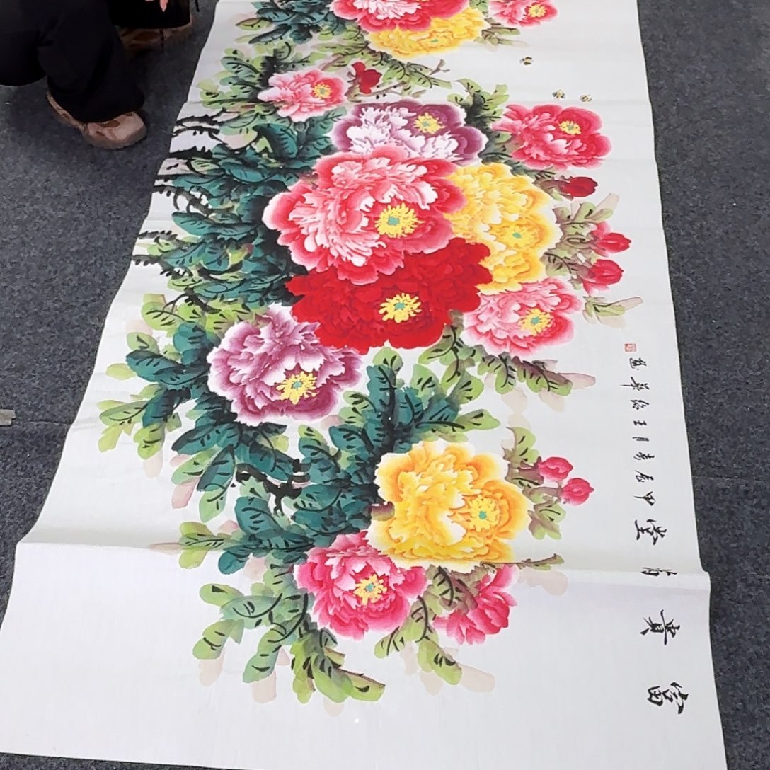 纯手绘国画作品好看小八尺