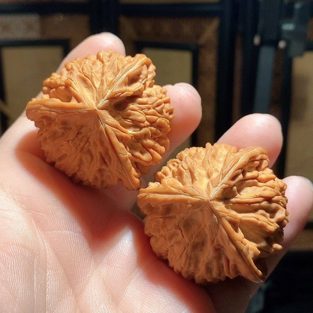 文玩核桃把件45文山三棱全品