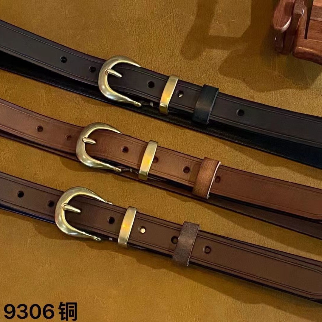 (福利单品）男士/女士头层牛皮腰带铜扣钢扣休闲运动牛仔真皮腰带