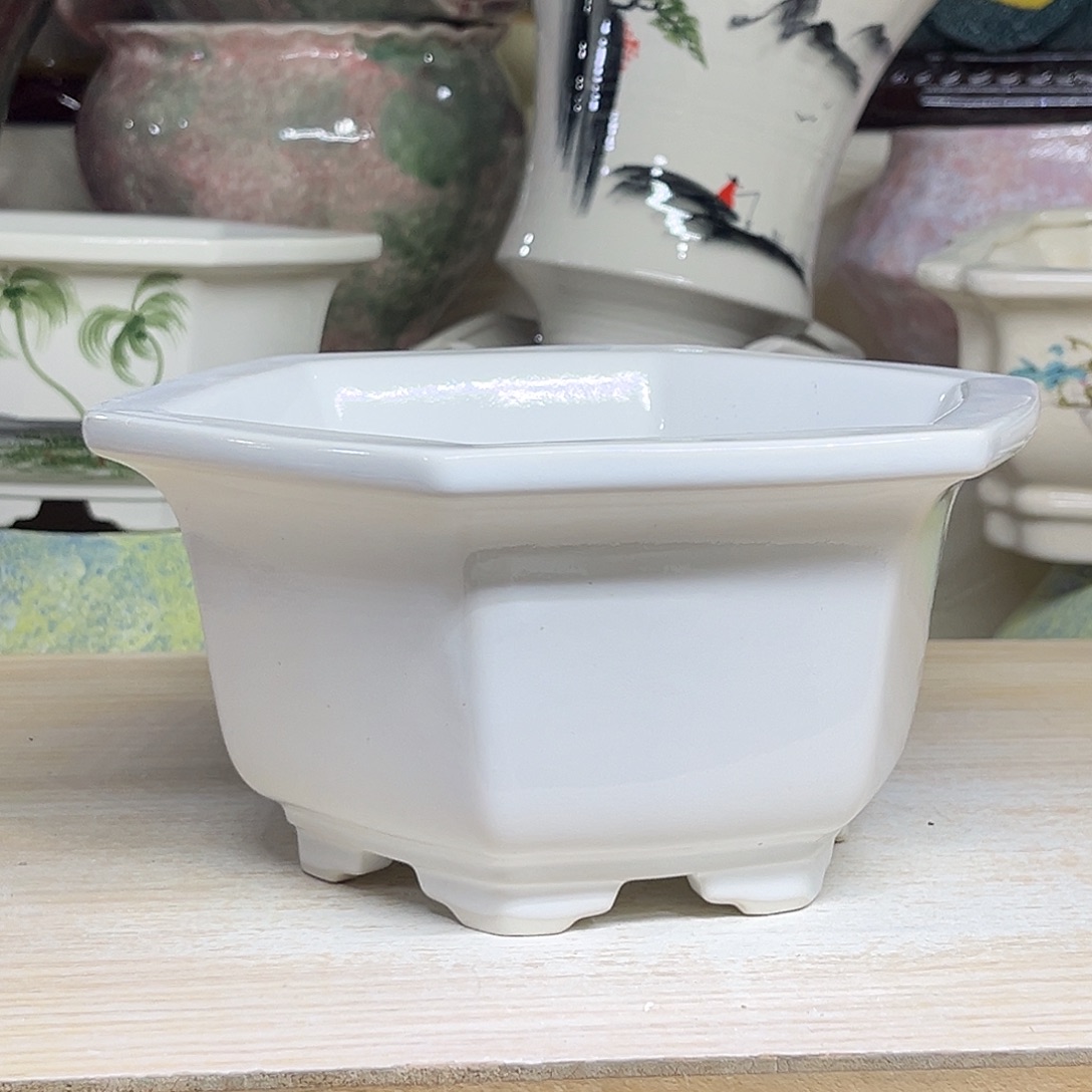 陶瓷绿植多肉微瑕花盆外口径：15*7.5